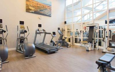 well equipped fitness center at Hilton Barcelona.