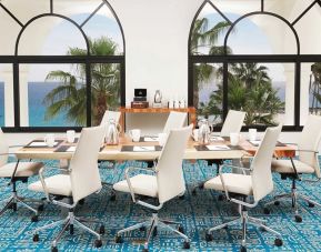 Bright meeting room at the Hilton Los Cabos Beach & Golf Resort.