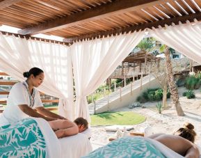 Relaxing spa area at the Hilton Los Cabos Beach & Golf Resort.