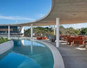 Relaxing outdoor pool at the Hilton Garden Inn Cancun Airport.