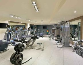 Fully equipped fitness center at the DoubleTree by Hilton Doha - Old Town.