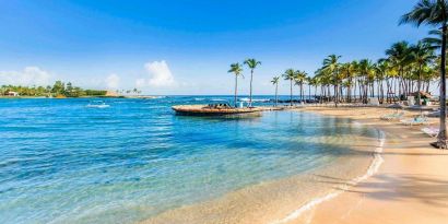 Beautiful beach at the Caribe Hilton.