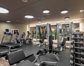 well equipped fitness center at Mersin HiltonSA.