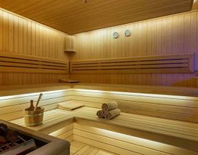 relaxing hot sauna available at Mersin HiltonSA.