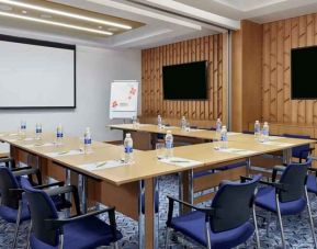 Meeting room with u shape table at the Hilton Garden Inn Muscat Al Khuwair.