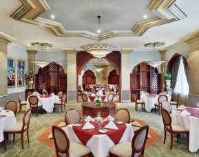 Restaurant area suitable for co-working at the Madinah Hilton Hotel.