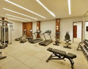 Fitness center at the Conrad Makkah.
