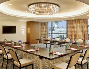 Meeting room with u shape table at the Conrad Makkah.