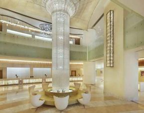 Beautiful lobby area at the Hilton Makkah Convention Hotel.