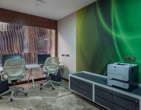 dedicated business center equipped with business desk, PC, internet, and printers at Hilton Garden Inn Istanbul Ataturk Airport.