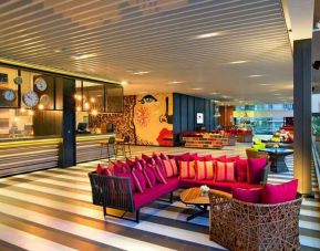 Beautiful hotel workspace with sofas at the DoubleTree by Hilton Sukhumvit Bangkok.