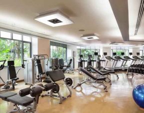 Fully equipped fitness center at the Conrad Bangkok.