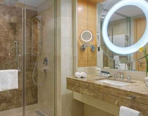 clean and spacious king bathroom with shower at DoubleTree by Hilton Riyadh - Al Muroj Business Gate.