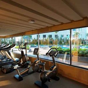 well equipped fitness center at DoubleTree by Hilton Hotel Johor Bahru.