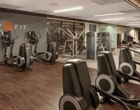 Fully equipped fitness center at the Hyatt Regency San Francisco.