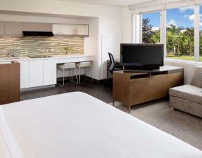 King guestroom with kitchenette at the Element Miami International Airport.