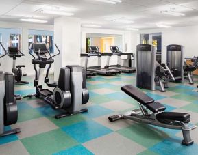 Fully equipped fitness center at the Element Miami International Airport.