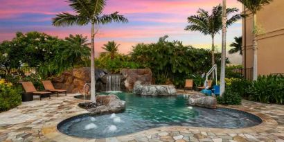 Beautiful outdoor pool at Embassy Suites by Hilton Oahu Kapolei.