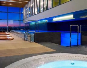 luxurious jacuzzi and indoor pool at DoubleTree by Hilton Zagreb.