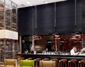 comfortable bar and coworking space at DoubleTree by Hilton Zagreb.