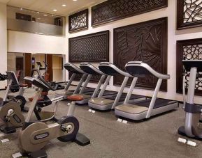 well equipped fitness center at Hilton Alexandria King's Ranch.