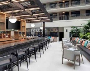 well-lit, spacious lobby-lounge ideal for coworking at Embassy Suites by Hilton San Rafael Marin County.