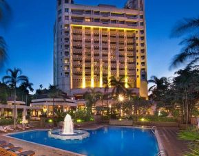 Outside pool at the Hilton Yaounde.