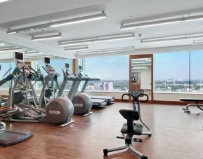 well equipped fitness center at Hilton Chennai.