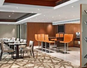 comfortable bar and coworking space at Hilton Chennai.