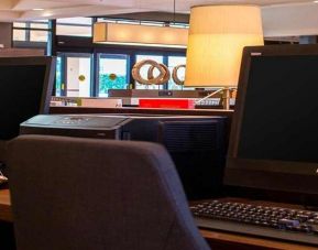 Dedicated business center and workspace with PC, internet, and printer at Sonesta Select Atlanta Norcross I-85.