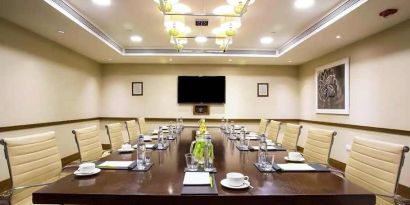 professional meeting room for all business meetings at Hilton Garden Inn Trivandrum.