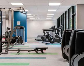 Fully equipped fitness center at the Sheraton Miami Airport Hotel.