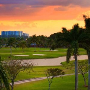 Golf fields at the Sheraton Miami Airport Hotel.