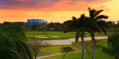 Golf fields at the Sheraton Miami Airport Hotel.