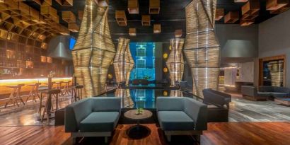 Lobby workspace at the Villa Mercedes Merida, Curio Collection by Hilton.