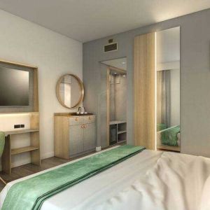 Hotel room at the Hampton by Hilton Rome North Fiano Romano.