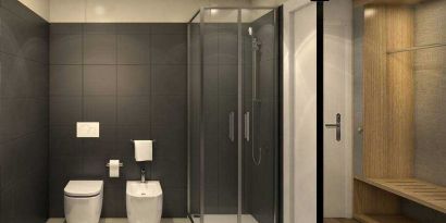 Guest bathroom at the Hampton by Hilton Rome North Fiano Romano.