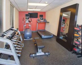 well-equipped fitness center at Hampton Inn & Suites Annapolis.