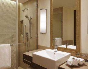 Guest bathroom at the DoubleTree by Hilton Agra.