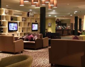 Lobby workspace at the Doubletree by Hilton Glasgow Strathclyde.