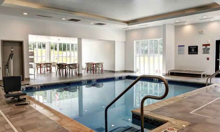Refreshing indoor pool at Hilton Garden Inn Bel Air.
