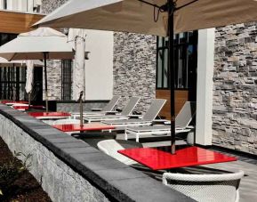 Outdoor patio at the Hilton Garden Inn Bel Air.