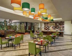 Dining area suitable for co-working at the DoubleTree by Hilton Hotel Gurgaon - New Delhi NCR.