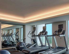 Fitness center at the DoubleTree Suites by Hilton Bangalore.