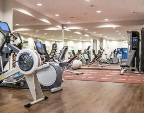 Fitness center at the Hilton Brussels Grand Place .