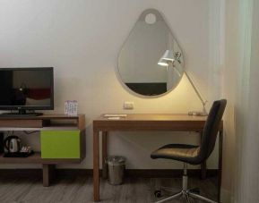 Working station in a hotel room at the Hampton by Hilton Cartagena.