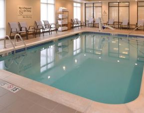 Relaxing indoor pool at the Hampton Inn Omaha Midtown-Aksarben Area.