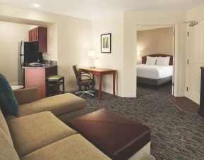 Living room in a hotel suite at the Hyatt House Pleasanton.