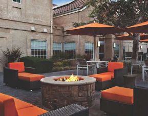 Outdoor patio perfect as workspace at the Hyatt House Pleasanton.