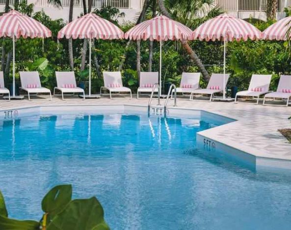 Outdoor pool area at the Hampton By Hilton Grand Cayman.